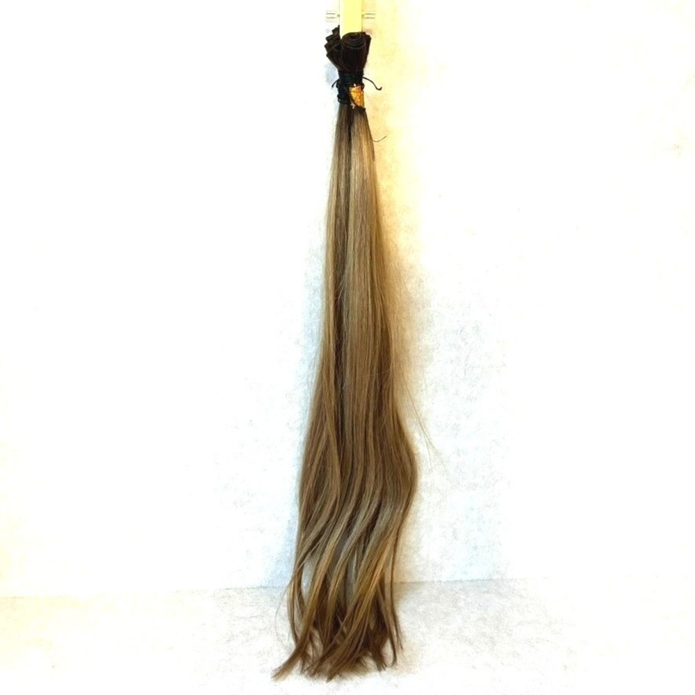 Bellami Hand Tied Weft 22" 80g Caramel Blonde 18/46 Marble Blend Hair Extension